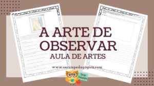 A Arte de observar aula de artes