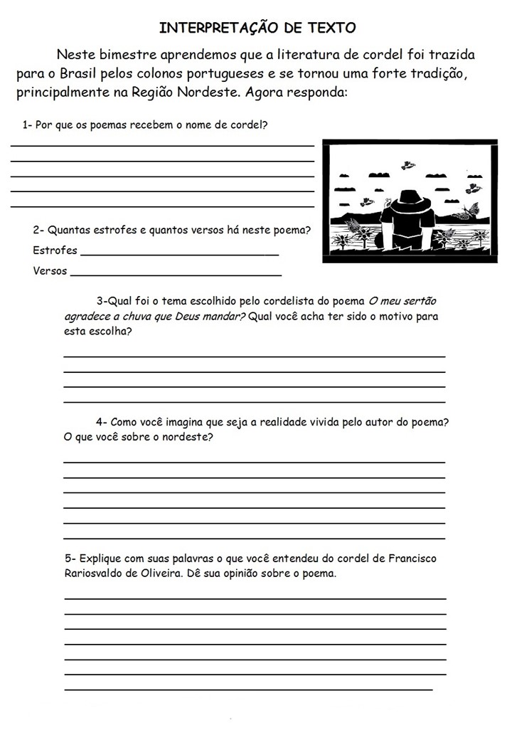 Literatura de Cordel - texto e interpretação Literatura de Cordel - texto e interpretação