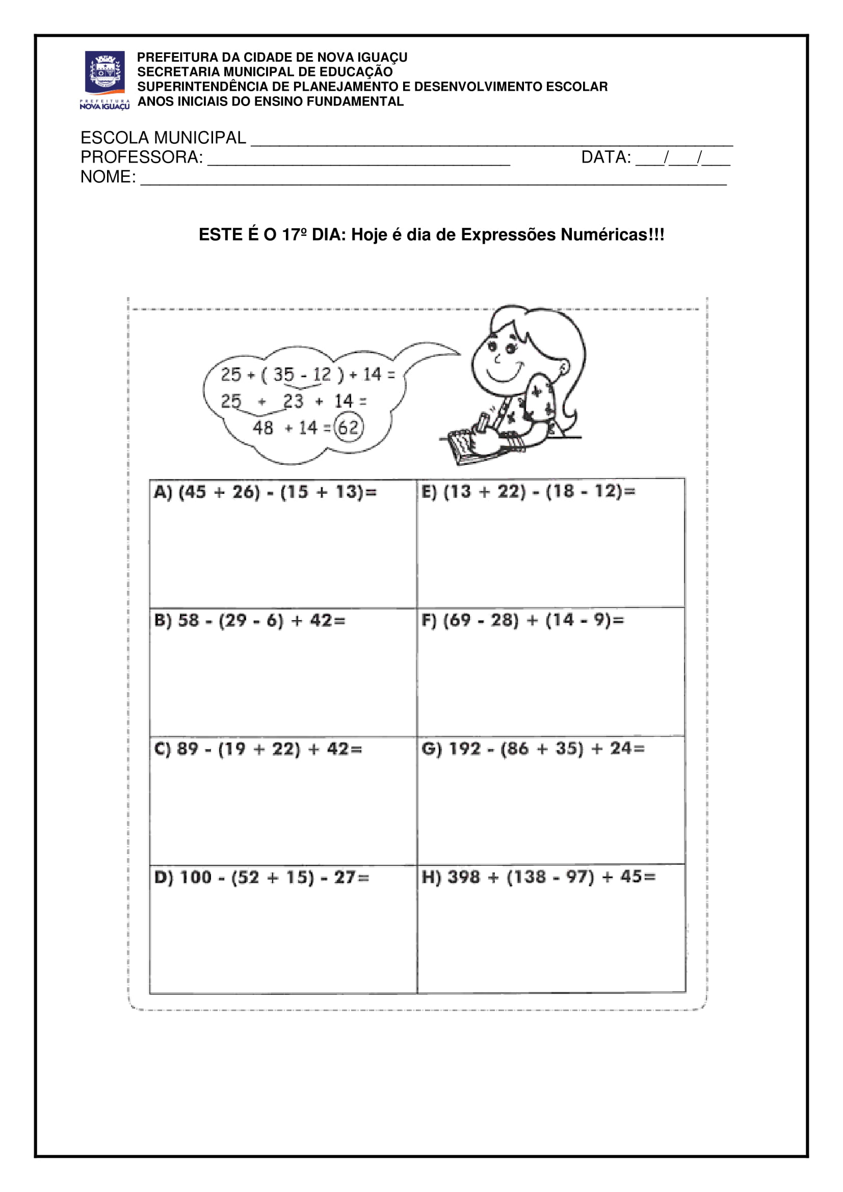 ATIVIDADES PARA 5º ANO SEMED OK 19