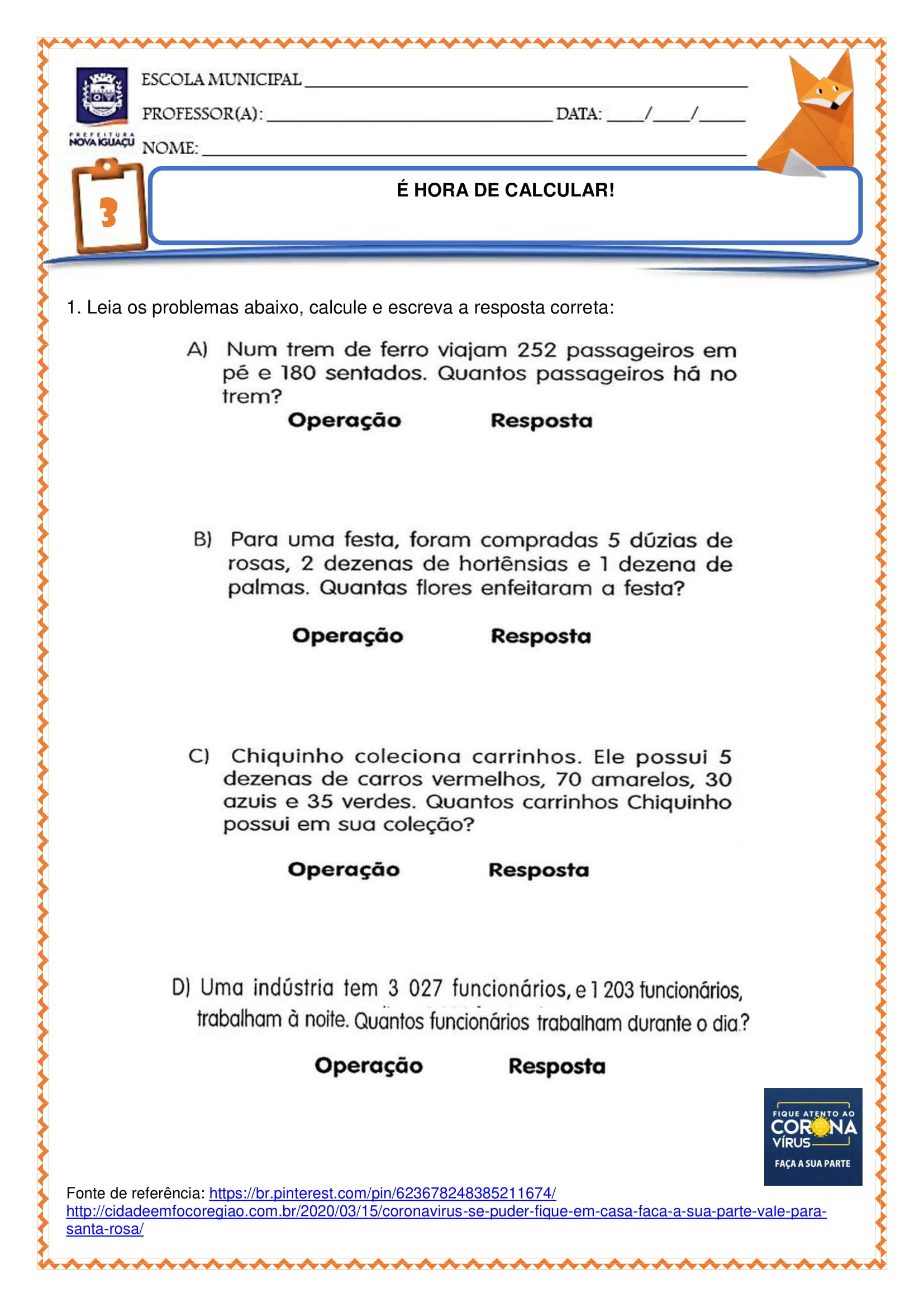 Caderno de Ativ. Complementares do 4º Ano Vol.4 05