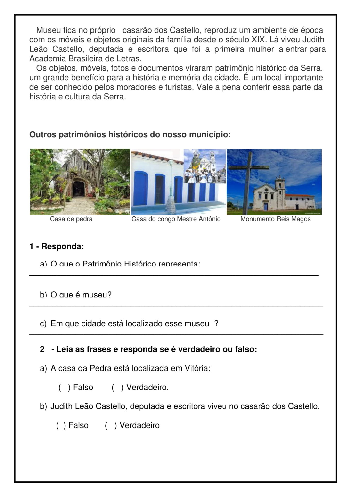 Atividades De História 3 Ano O Lugar Em Que Vive - FDPLEARN