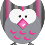 schoolowl brightpink grey