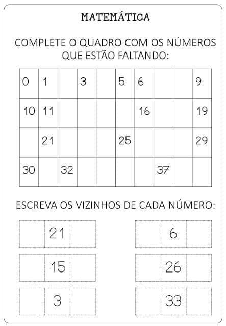 17 atividades de sondagem matemática para anos iniciais gratuitas