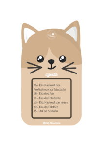 Calendario e tabuada gatinhos 08