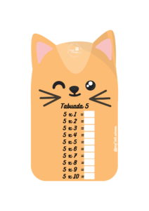 Calendario e tabuada gatinhos 17