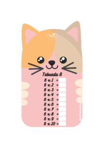 Calendario e tabuada gatinhos 18