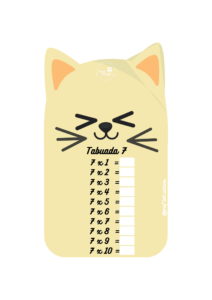 Calendario e tabuada gatinhos 19