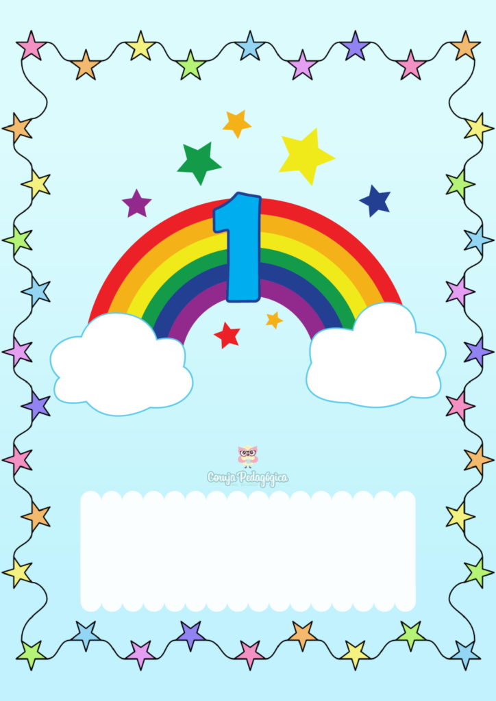 cartaz numeros arco iris 1
