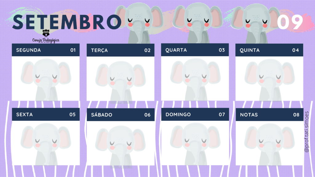 planner semanal 2021 animais da floresta Coruja Pedagogica 09