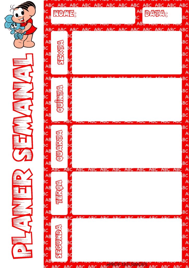 planner semanal escolar 2021 turma da monica 02