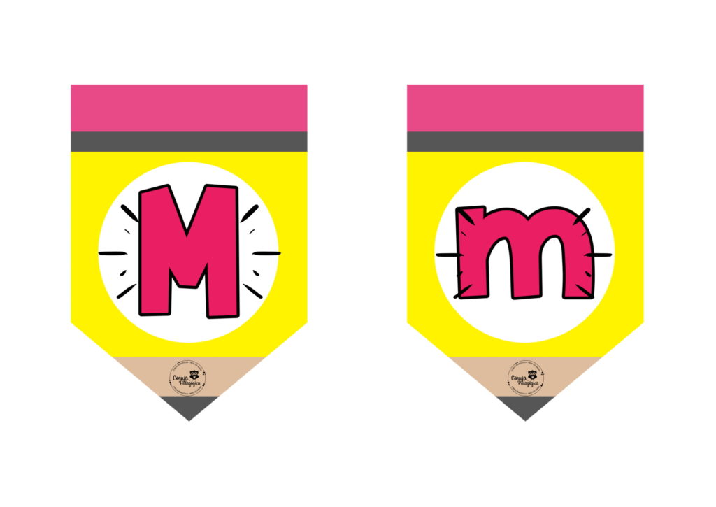 baner alfabeto lapis maiuscula e minuscula meia folha 13