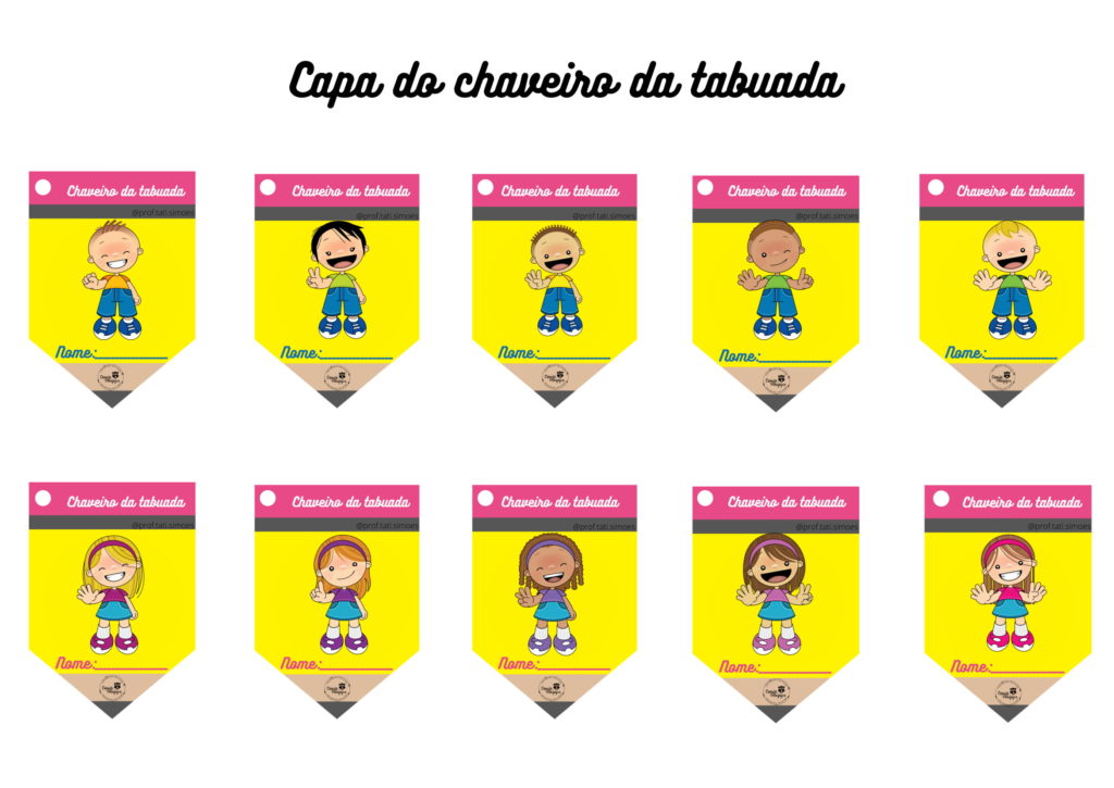 chaveiro da tabuada 2 tamanhos com 2 capas 15