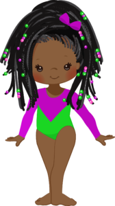GYMNASTICS CLIPART HULA HOOP BLACK GIRLS 11