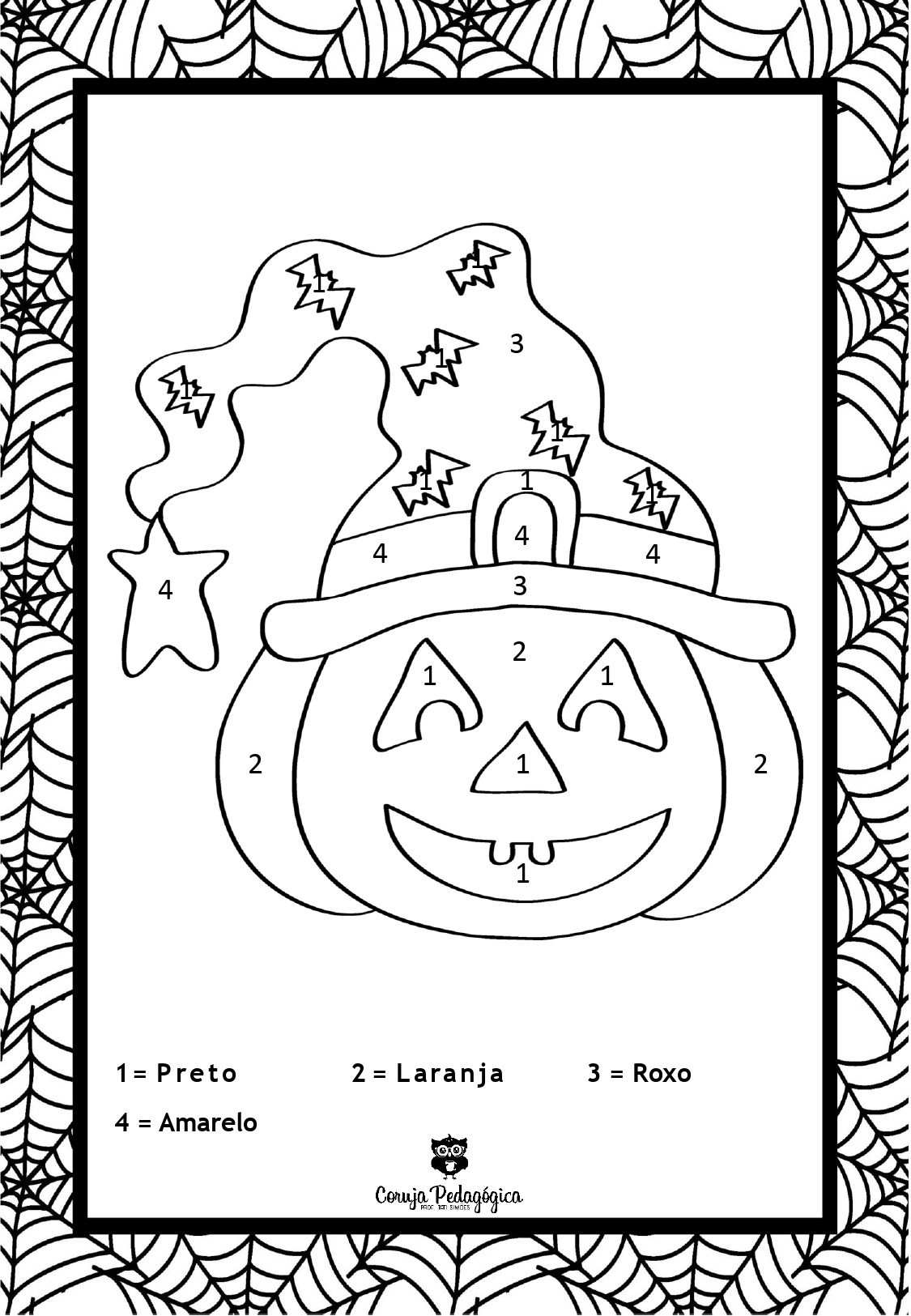 Colorindo com legenda tema halloween page 0006