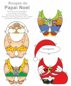 papai noel imprimir roupa
