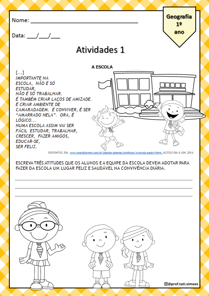 1 ANO CADERNO 1 DE GEOGRAFIA COM GABARITO TATI SIMOES1