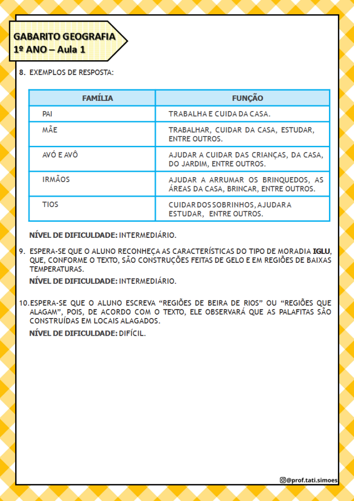 1 ANO CADERNO 1 DE GEOGRAFIA COM GABARITO TATI SIMOES8