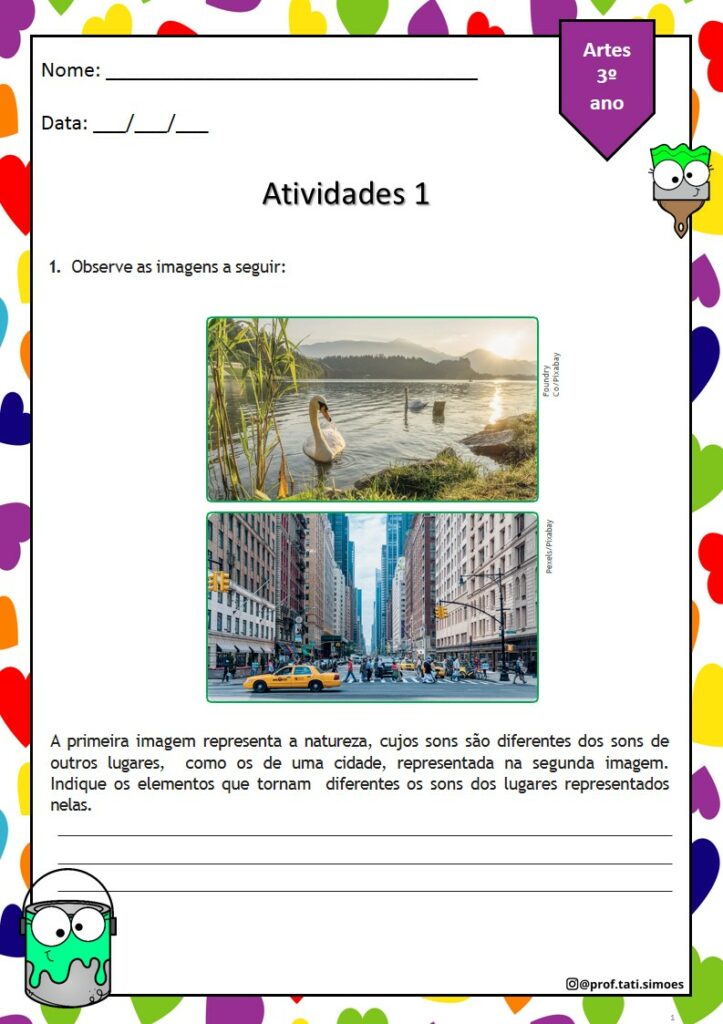 Plano de aula - 1º ano - Brincadeiras em expressões artísticas:  quebra-cabeças com pinturas