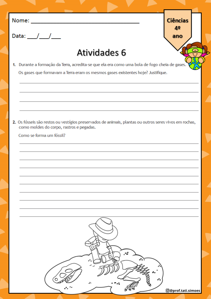 4º Ano Ciências – Aula 6 – Com Gabarito – Coruja Pedagógica