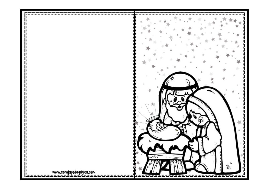 Cartoes de natal para colorir Coruja Pedagogica6