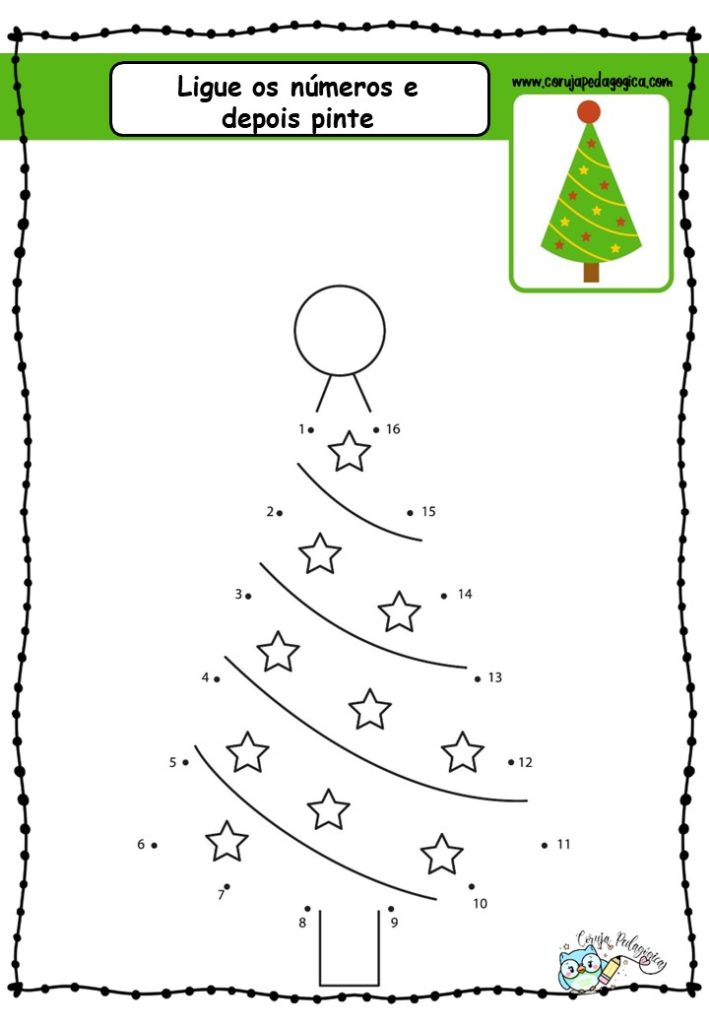 Ligue os numeros atividades de natal 2