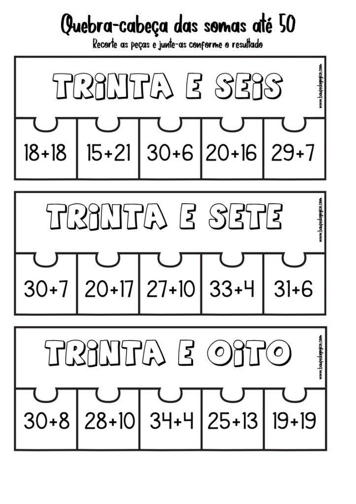 quebra cabeca da soma ate 50 11