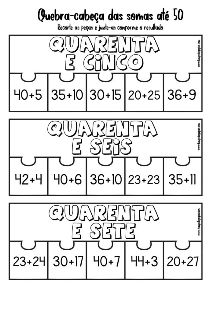 quebra cabeca da soma ate 50 14