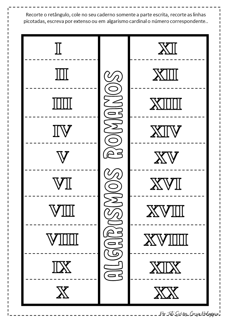 Atividade interativa algarismos romanos Atividade interativa algarismos romanos
