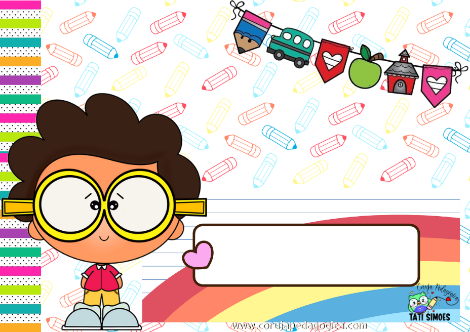 Capa para caderno Coruja Pedagogica 19