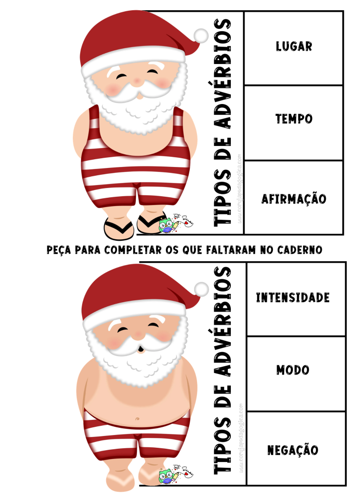 Atividade interativa Advérbios tema Natal