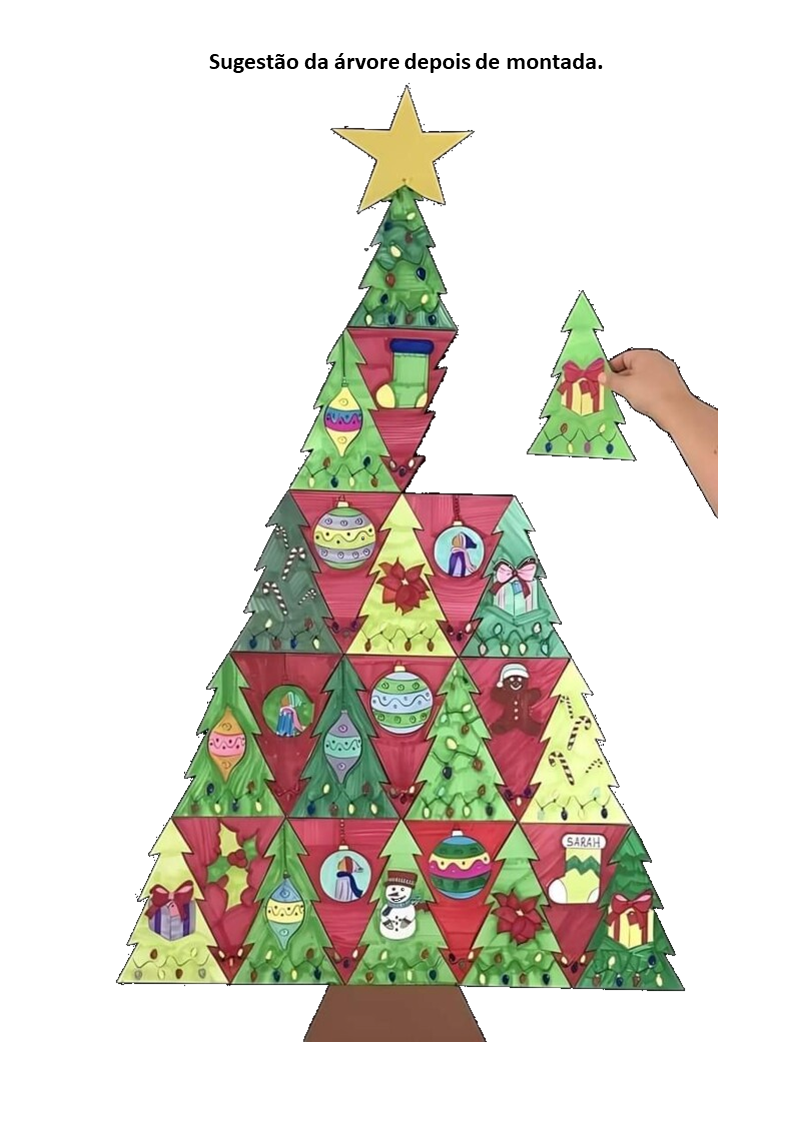 Monte sua árvore de Natal com 3 modelos diferentes com BNCC árvore de natal para montar modelo 3 por Tati simões