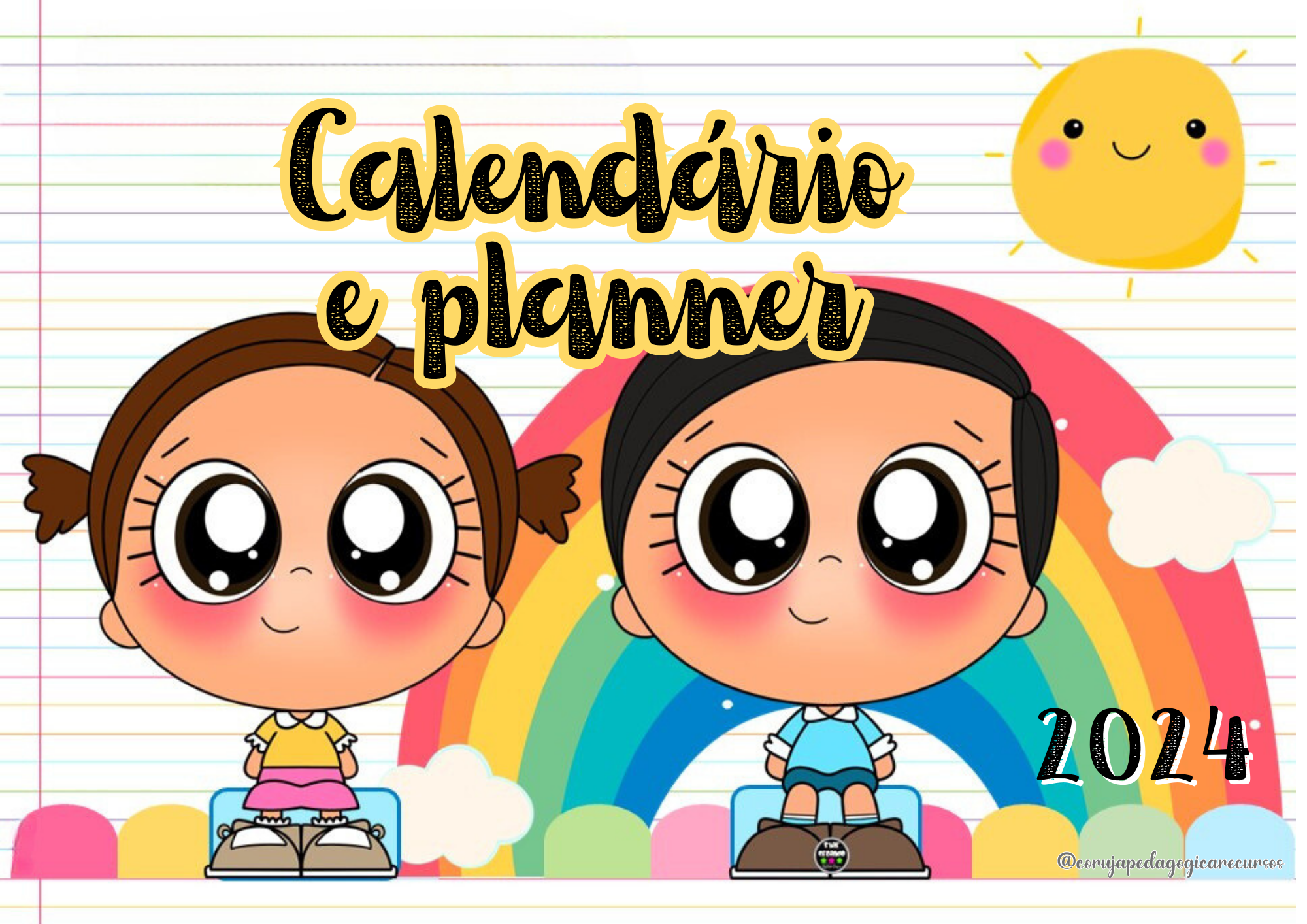 Calendário e Planner animais e crianças Calendário e Planner animais e crianças @corujapedagogicarecursos