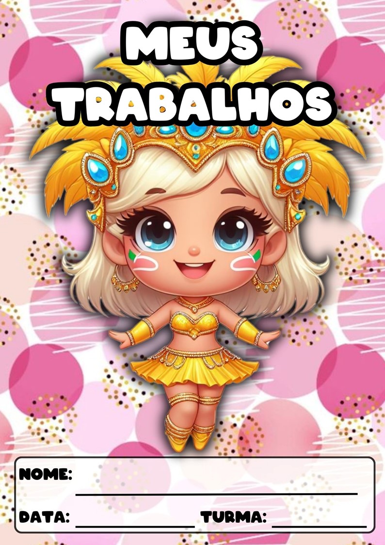 CAPAS PARA ATIVIDADES TEMA CARNAVAL CAPAS PARA ATIVIDADES DE CARNAVAL