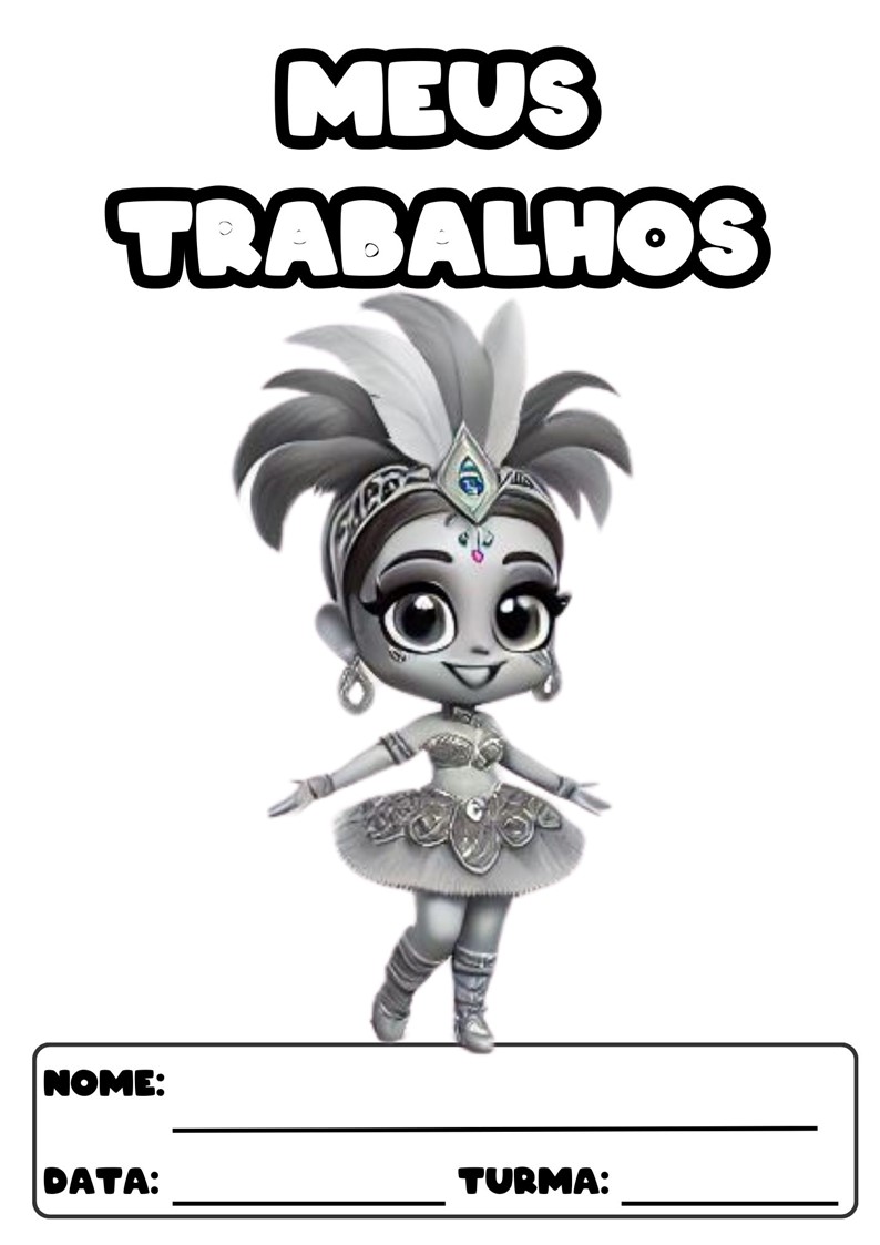 CAPAS PARA ATIVIDADES PARA COLORIR TEMA CARNAVAL
