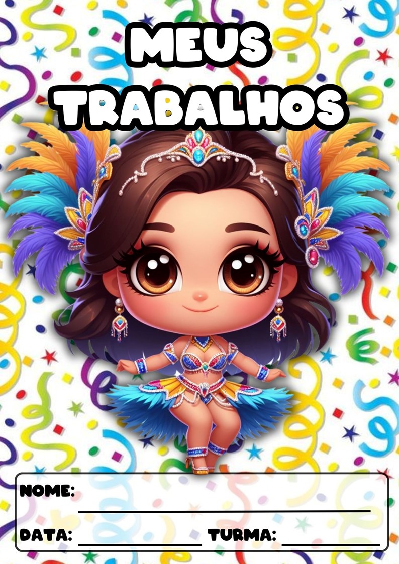 CAPAS PARA ATIVIDADES TEMA CARNAVAL CAPAS PARA ATIVIDADES DE CARNAVAL