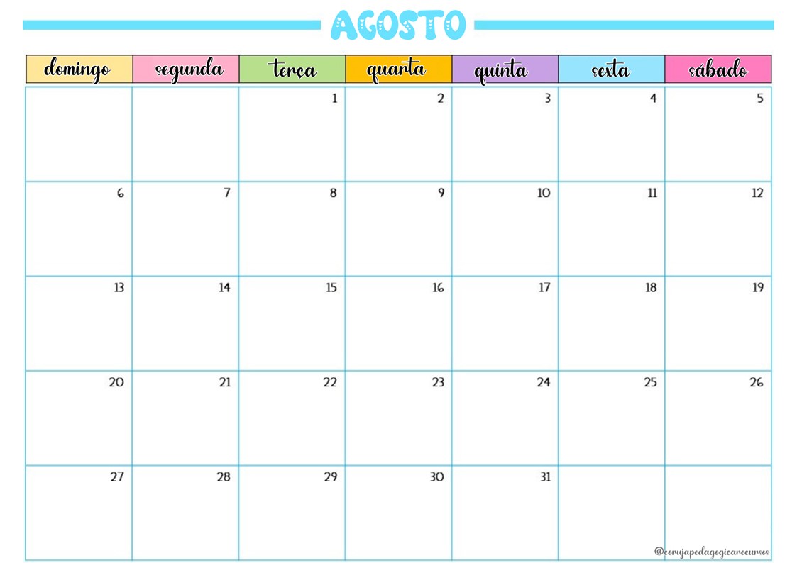 Calendário e Planner animais e crianças Calendário e Planner animais e crianças @corujapedagogicarecursos