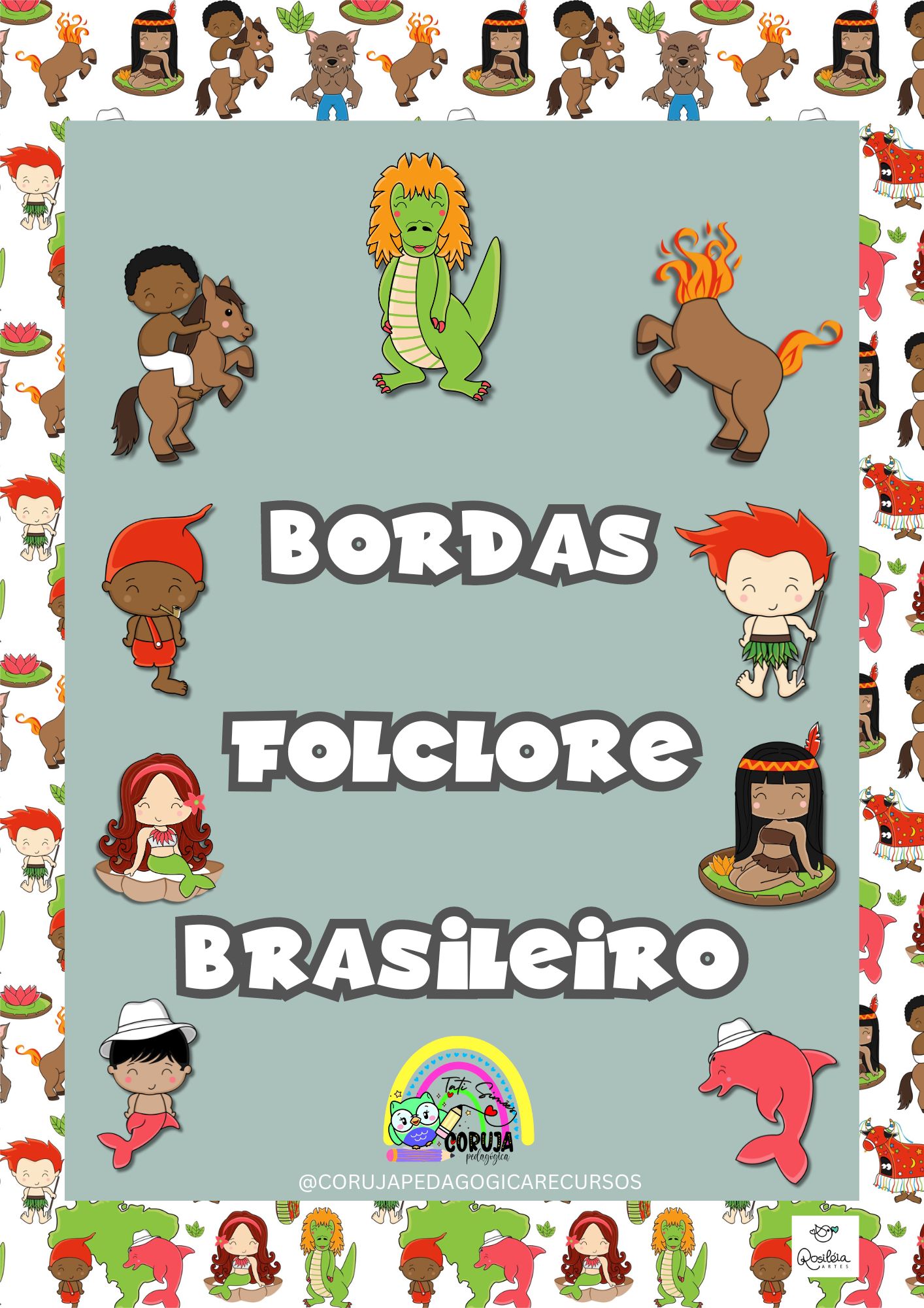Bordas pedagógicas folclore brasileiro Capa@corujapedagogicarecursos