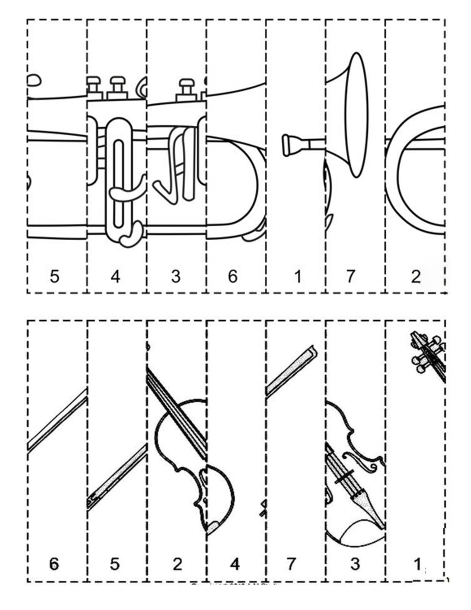 Instrumentos musicais para colorir aula agamógrafo prof. Tati Simões