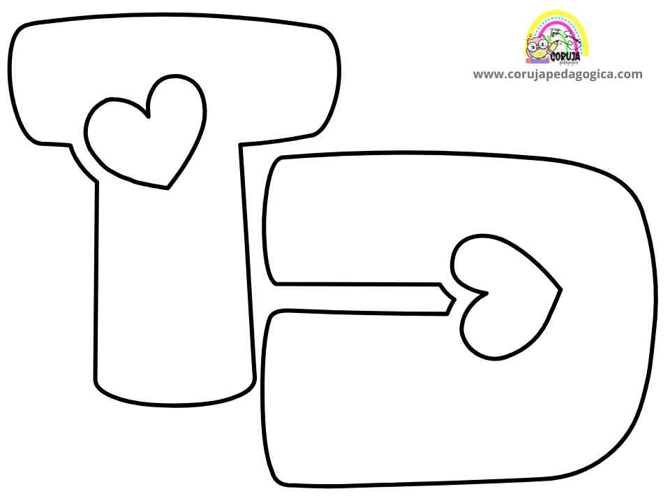 Molde de letras Alfabeto Love maiúscula ALFABETO LOVE MAIUSCULAS ©corujapedagogica.com 12