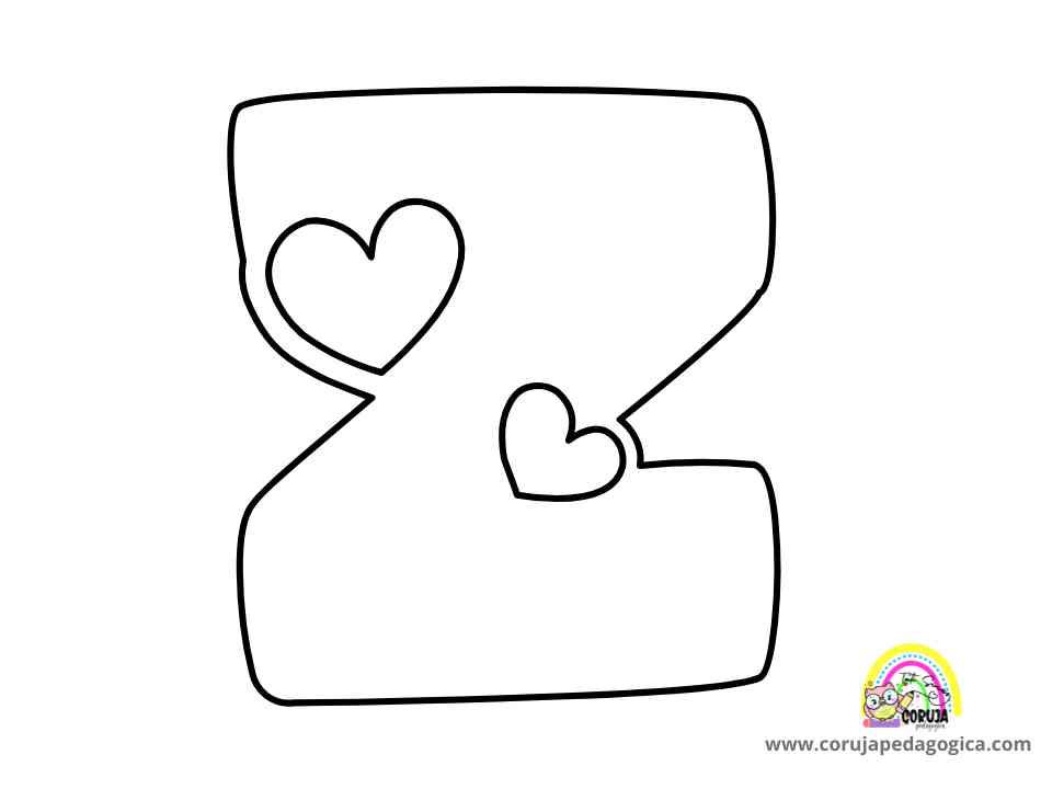 Molde de letras Alfabeto Love maiúscula ALFABETO LOVE MAIUSCULAS ©corujapedagogica.com 17