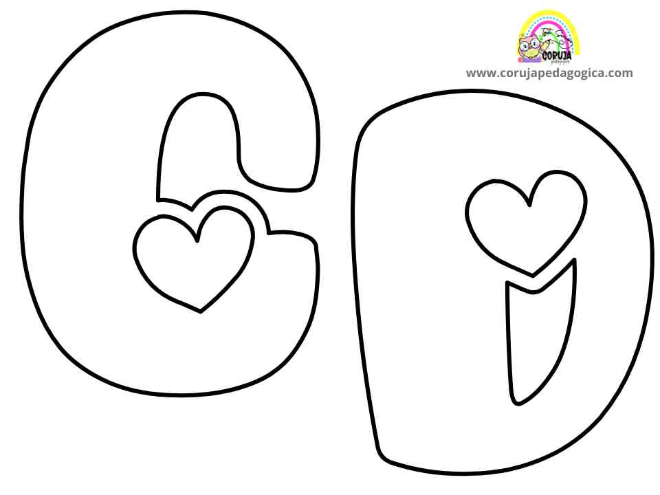 Molde de letras Alfabeto Love maiúscula ALFABETO LOVE MAIUSCULAS ©corujapedagogica.com 2