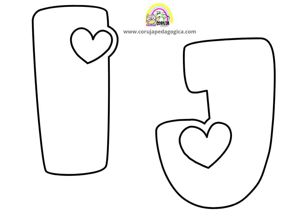 Molde de letras Alfabeto Love maiúscula ALFABETO LOVE MAIUSCULAS ©corujapedagogica.com 5