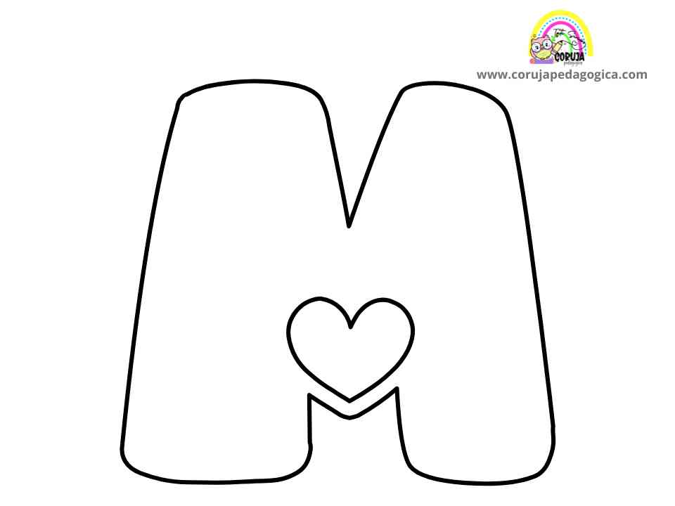Molde de letras Alfabeto Love maiúscula ALFABETO LOVE MAIUSCULAS ©corujapedagogica.com 7
