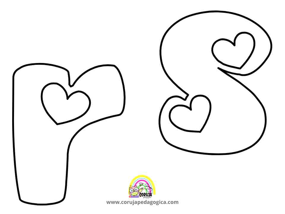 Molde de letras Alfabeto Love minúscula ALFABETO LOVE MINUSCULAS ©corujapedagogica.com 10