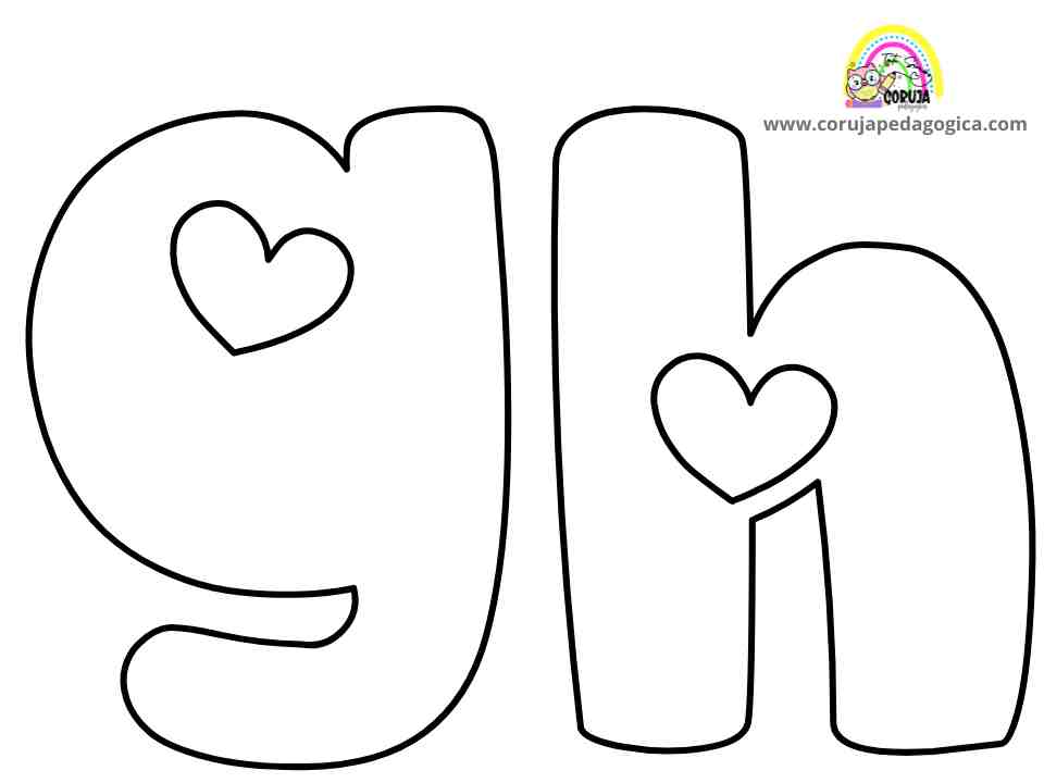 Molde de letras Alfabeto Love minúscula ALFABETO LOVE MINUSCULAS ©corujapedagogica.com 4