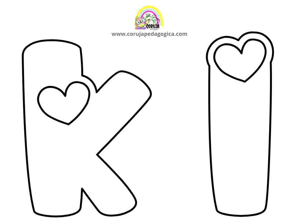 Molde de letras Alfabeto Love minúscula ALFABETO LOVE MINUSCULAS ©corujapedagogica.com 6