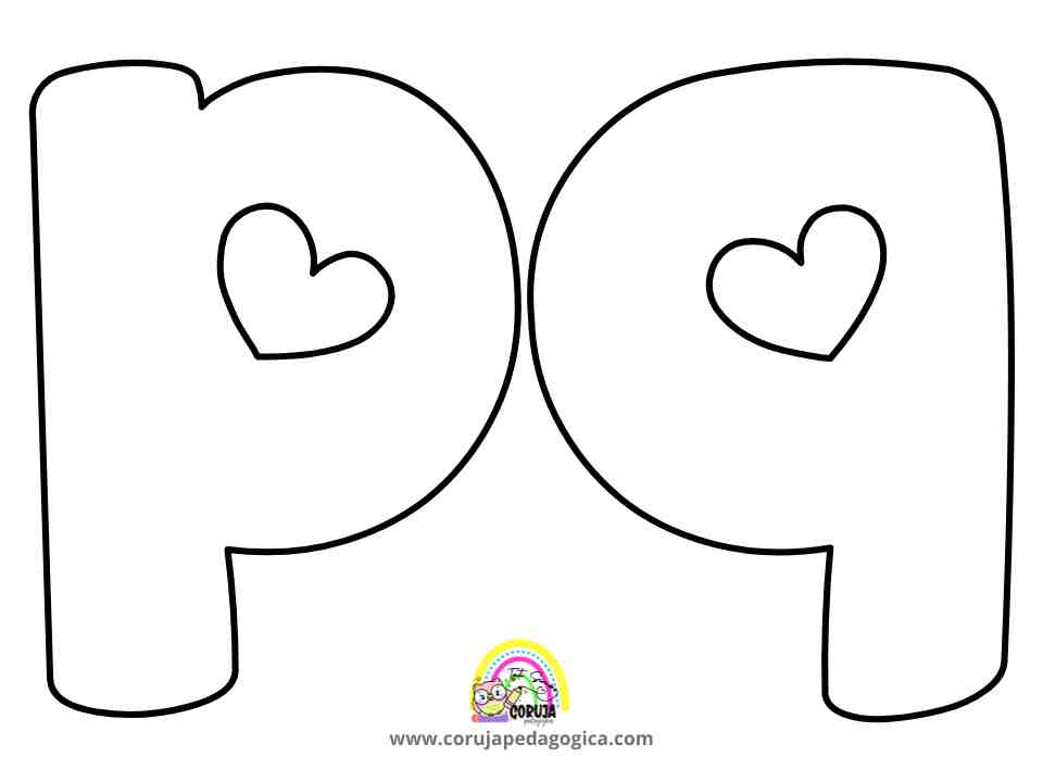 Molde de letras Alfabeto Love minúscula ALFABETO LOVE MINUSCULAS ©corujapedagogica.com 9