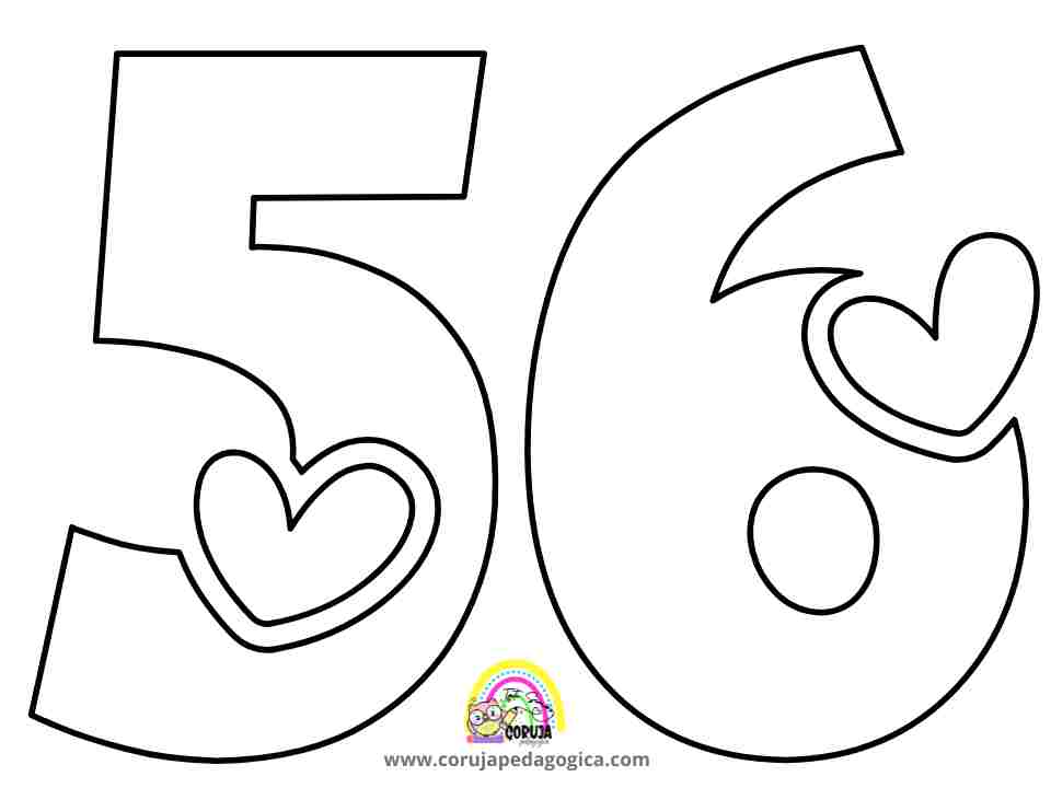 Molde de Números Alfabeto Love 0 a 9 NUMEROS LOVE ©CORUJAPEDAGOGICA.COM 3 1