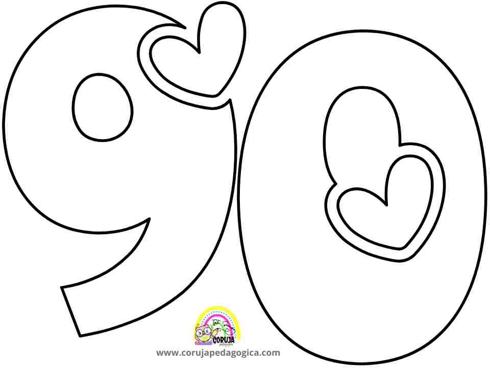 Molde de Números Alfabeto Love 0 a 9 NUMEROS LOVE ©CORUJAPEDAGOGICA.COM 5 1