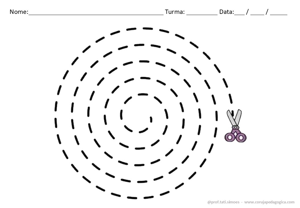 3 figuras geométricos para atividades com tesoura